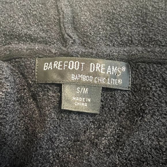 Barefoot Dreams Womens Size S/M Black Open Front Cardigan Soft Comfy Long Sleeve - Picture 3 of 7